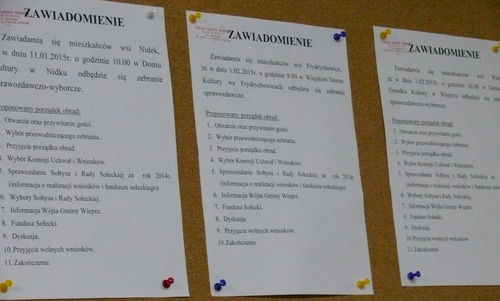 Podsumowanie Zebrania Wiejskiego w Gierałtowiczkach - 1 lutego 2015r. 